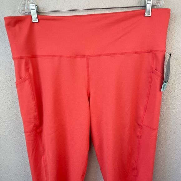 NWT Ideology Orange Cropped Leggings Size XXL - Picture 2 of 8